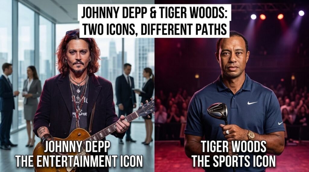Johnny Depp and Tiger Woods