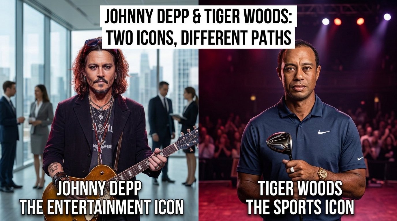 Johnny Depp and Tiger Woods